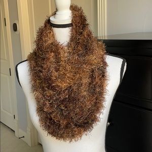Brown and Tan Infinity Scarf